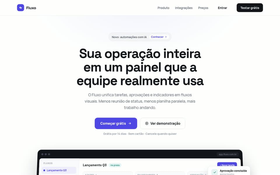 Prévia do template de landing page SaaS / Software