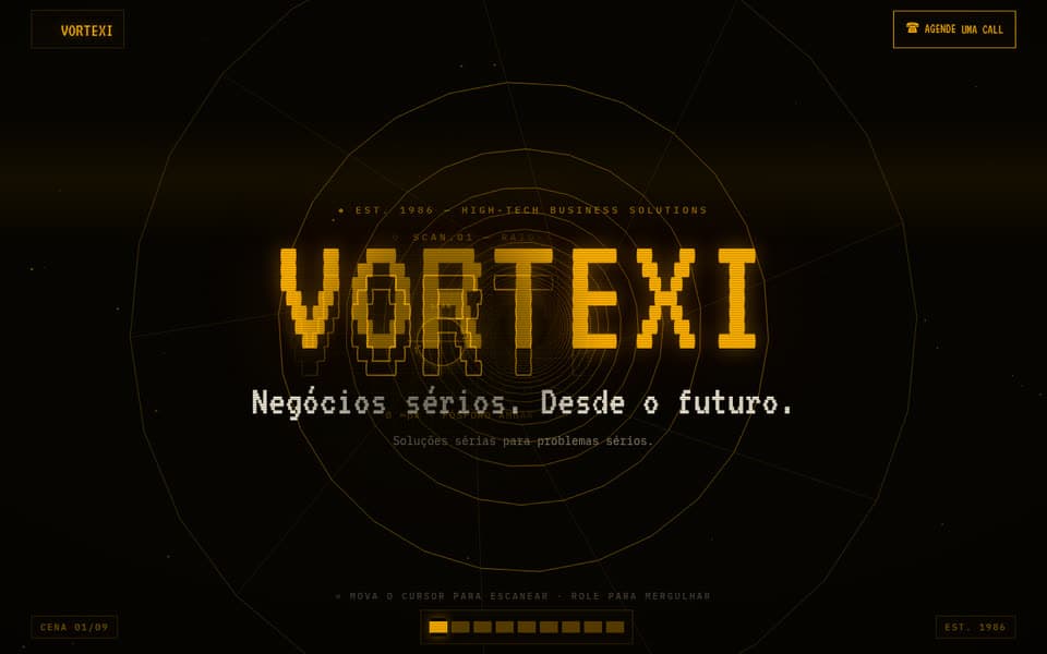 Prévia do template de landing page Agência Cinema
